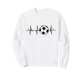 Soccer Ecg Football Heartbeat Sweatshirt - Novelty Apparel for Adults - T-Shirt, Sweatshirt, Hoodie