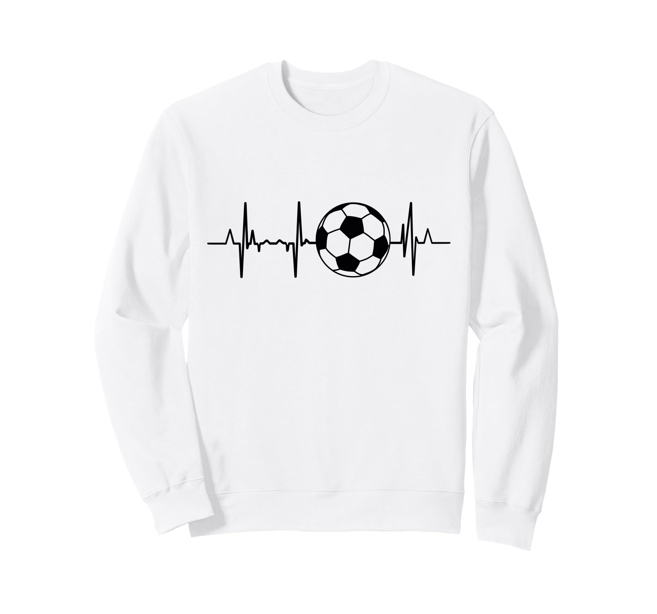 Soccer Ecg Football Heartbeat Sweatshirt - Novelty Apparel for Adults - T-Shirt, Sweatshirt, Hoodie
