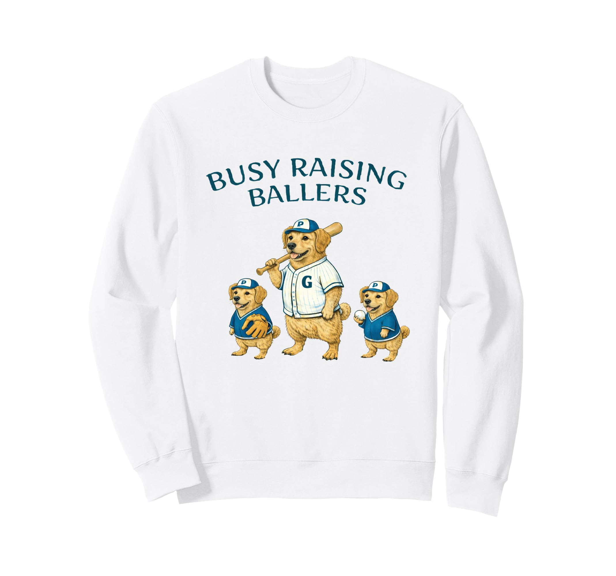 Busy Raising Baller Baseball Sweatshirt - Casual Everyday Wear Men Women - T-Shirt, Sweatshirt, Hoodie