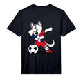 Dabbing Husky Dog Dominican Republic T-Shirt - Graphic Print Unisex - T-Shirt, Sweatshirt, Hoodie