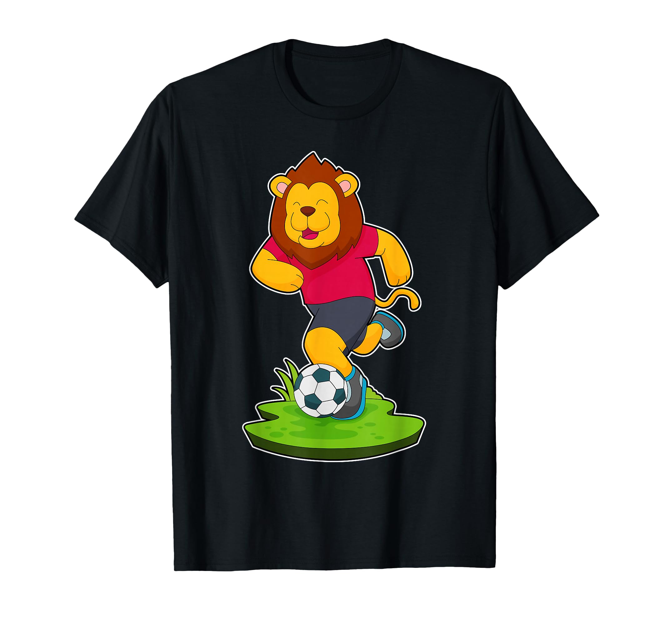 Lion Soccer Player Soccer Sports T-Shirt - Minimalist Print Unisex - T-Shirt, Sweatshirt, Hoodie