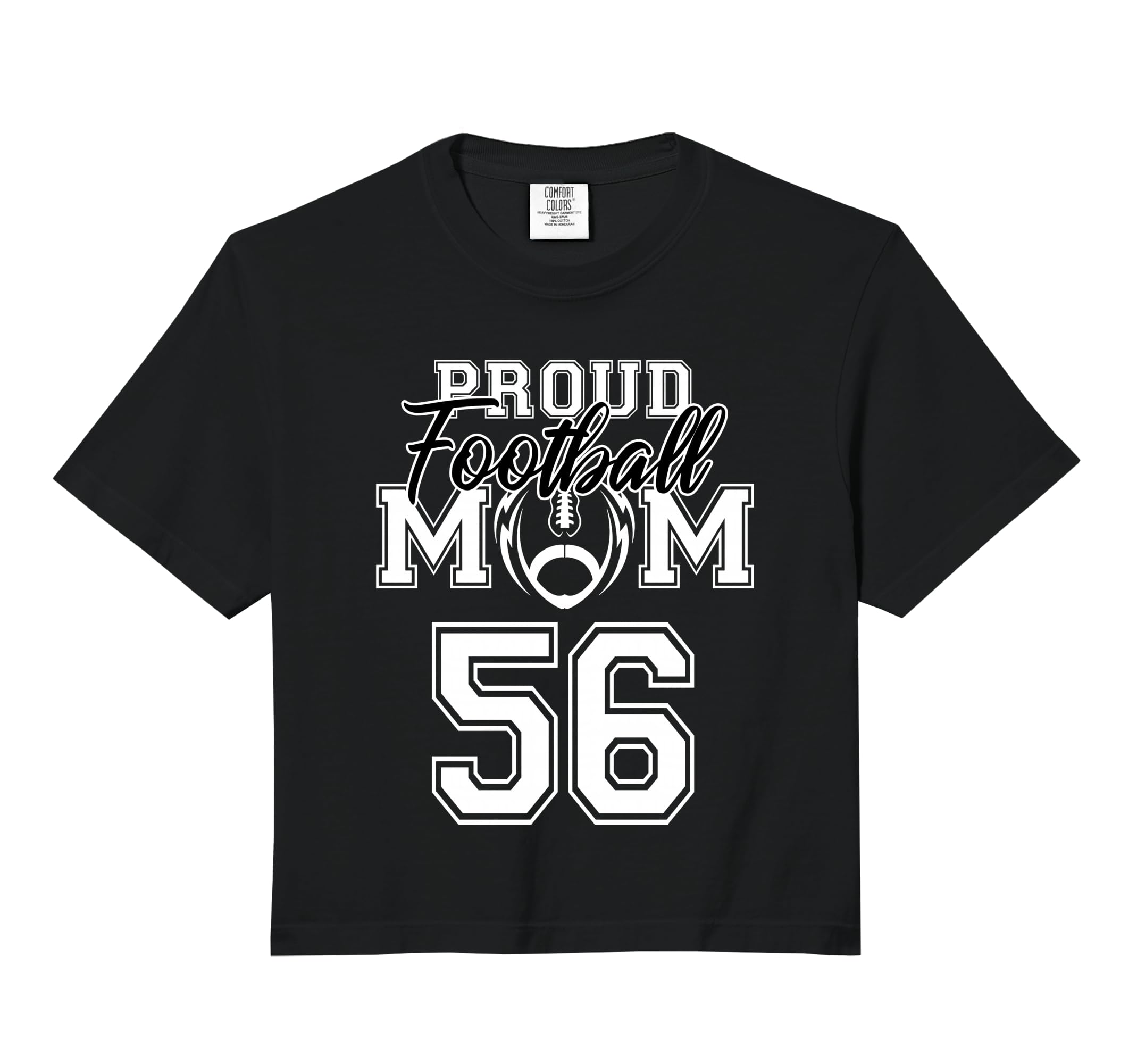 Custom Proud Football Mom Number 56 Hoodie - Unique Graphic Unisex - T-Shirt, Sweatshirt, Hoodie
