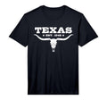 Texas Distressed Est 1845 Longhorn Bull T-Shirt - Custom Art Print Unisex - T-Shirt, Sweatshirt, Hoodie