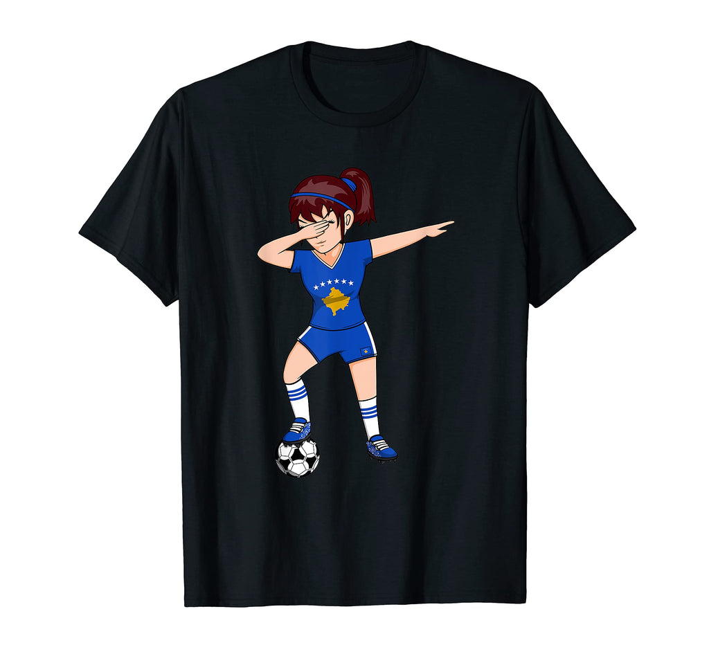 Dabbing Soccer Kosovo Jersey Kosovar T-Shirt - Trendy Graphic for Adults - T-Shirt, Sweatshirt, Hoodie
