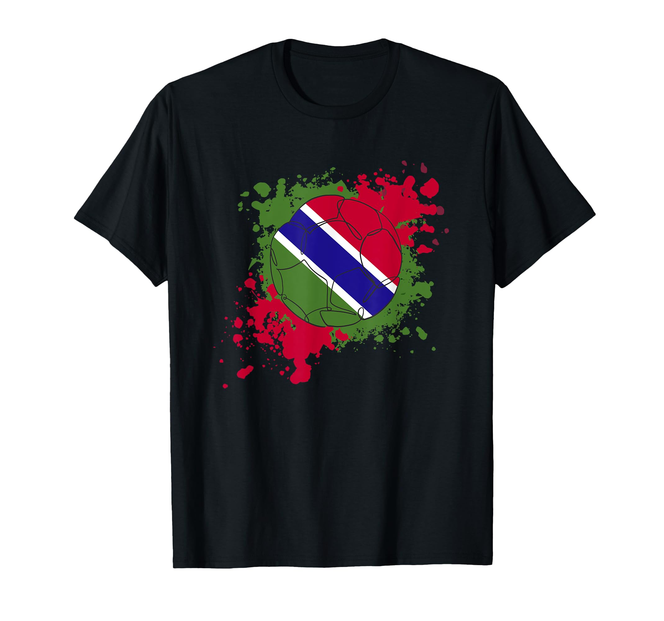 Soccer Ball Flag Gambia T-Shirt - Aesthetic Graphic Unisex - T-Shirt, Sweatshirt, Hoodie