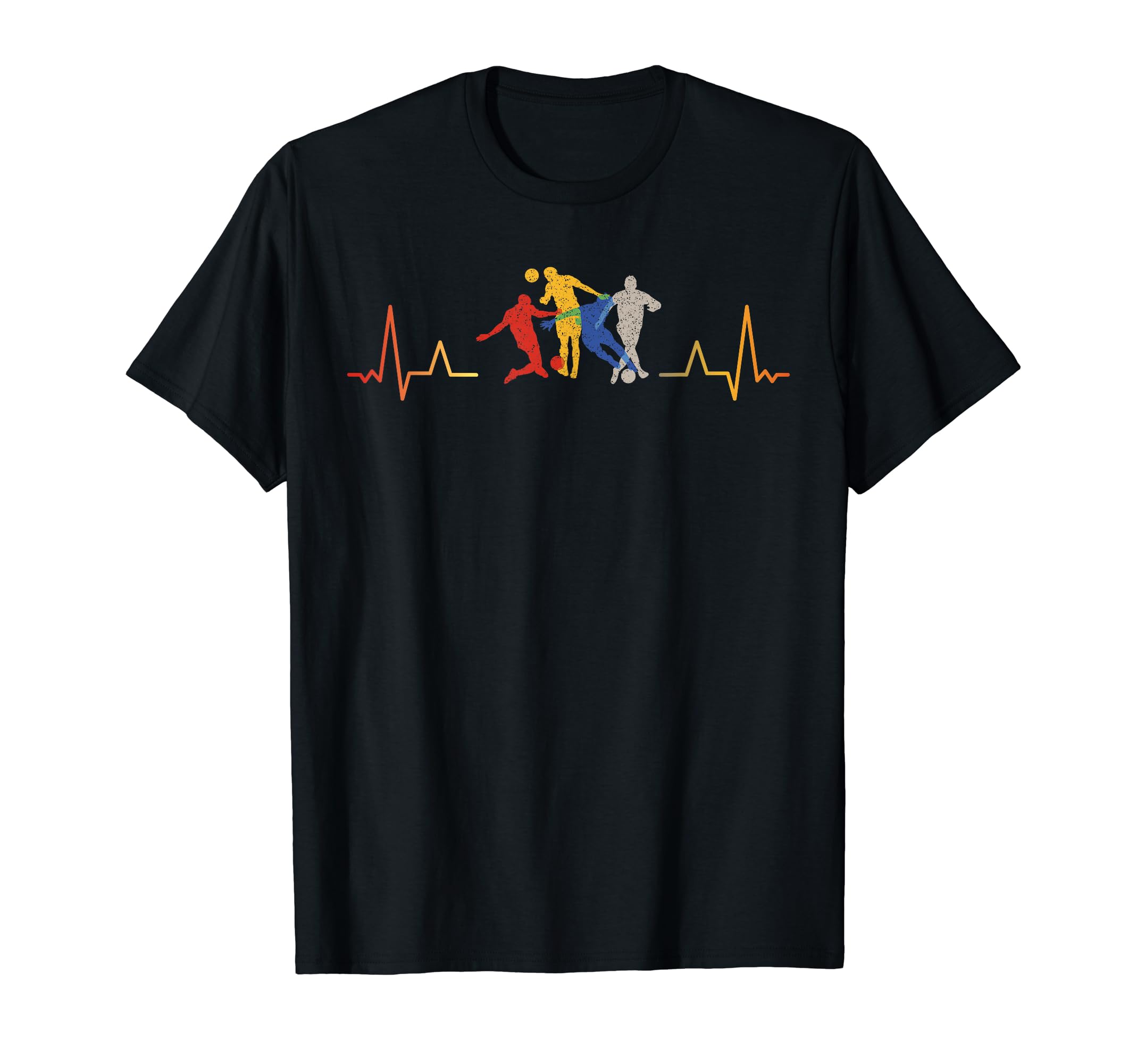 Soccer Heartbeat Sports Heart Pulse Rate T-Shirt - Trendy Graphic Men Women - T-Shirt, Sweatshirt, Hoodie