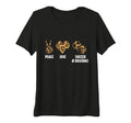 Womens Peace Love Soccer Baseball T-Shirt - Minimalist Print for Adults - T-Shirt, Sweatshirt, Hoodie