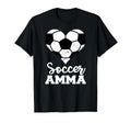 Soccer Amma Funny Soccer Heart Grandma Amma T-Shirt - Unique Graphic Unisex - T-Shirt, Sweatshirt, Hoodie