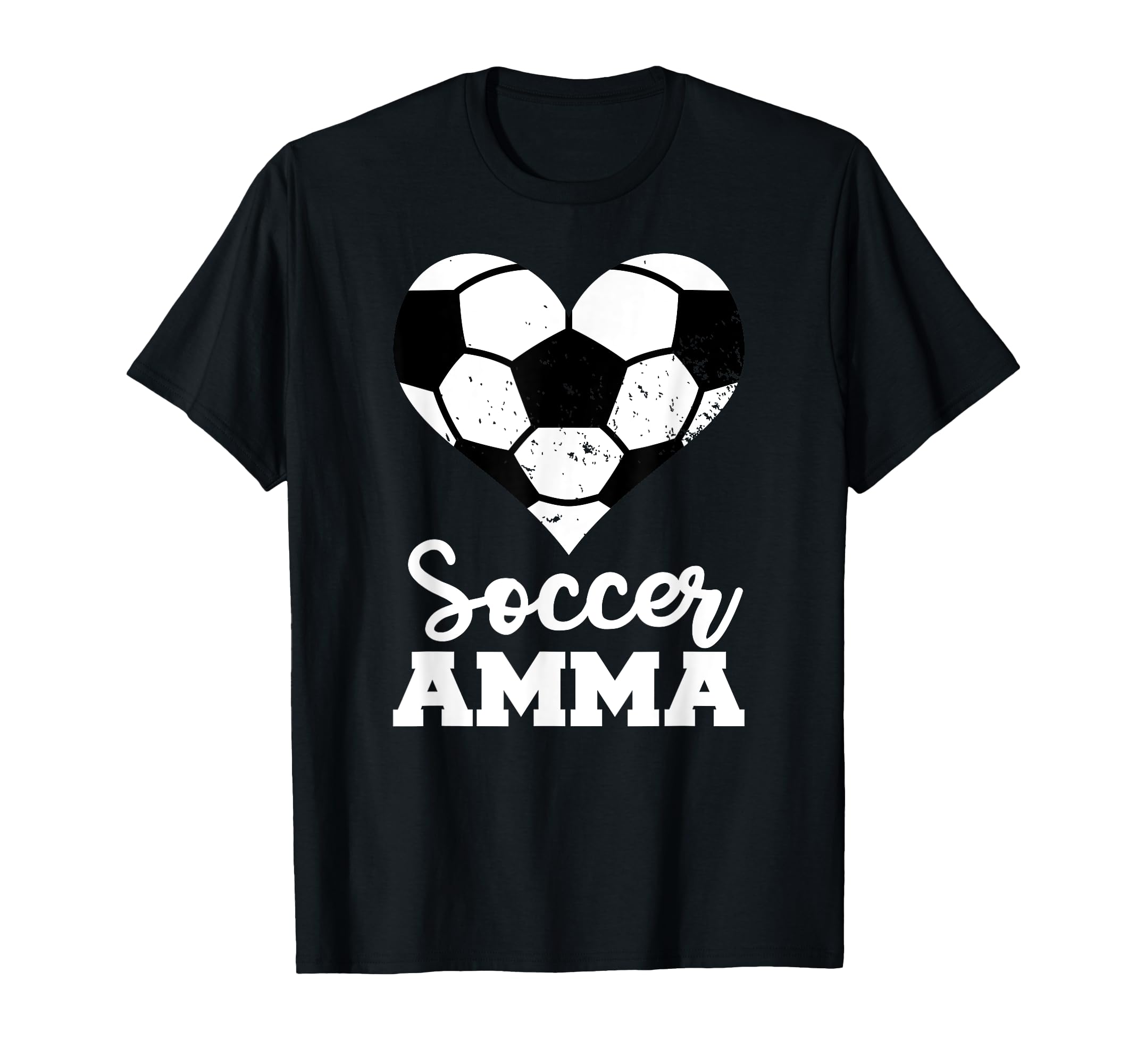 Soccer Amma Funny Soccer Heart Grandma Amma T-Shirt - Unique Graphic Unisex - T-Shirt, Sweatshirt, Hoodie