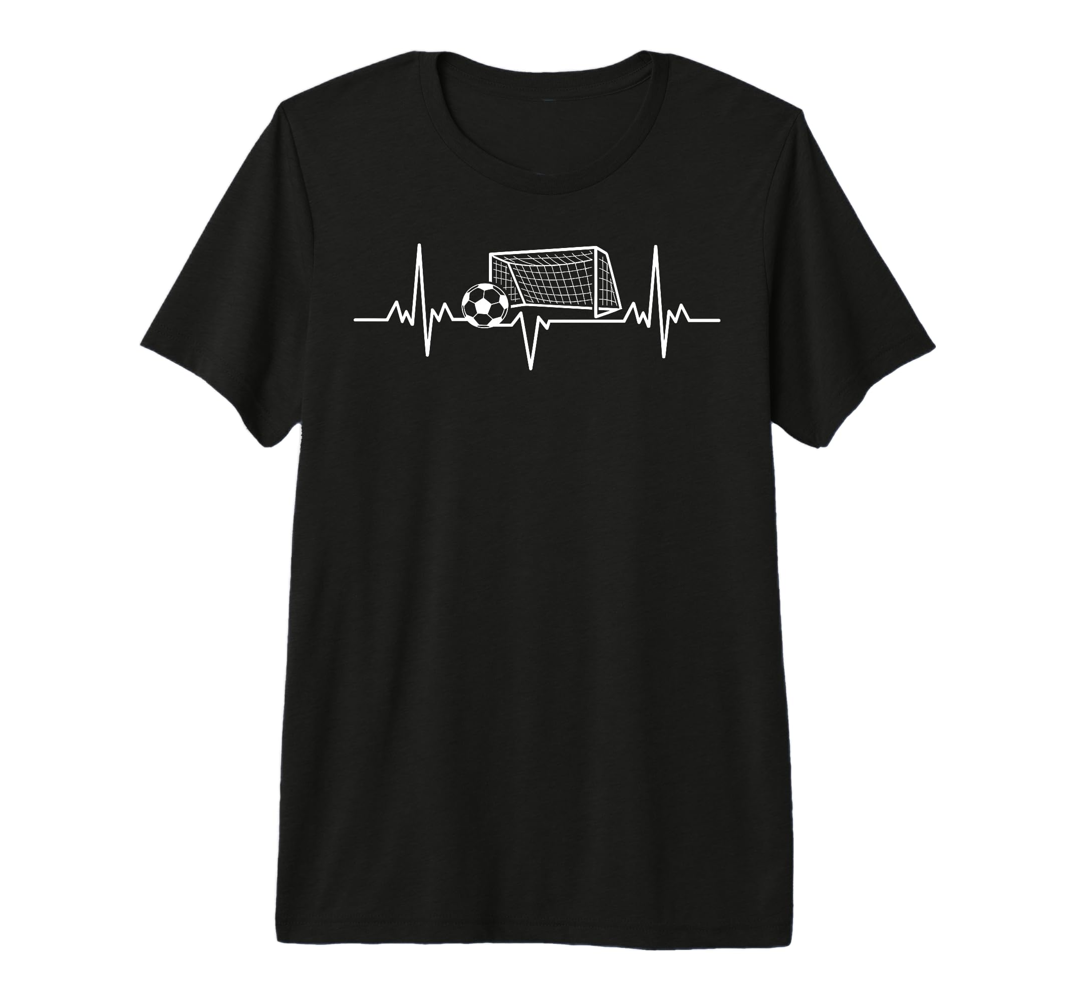 Soccer Heartbeat Football Lovers Ball T-Shirt - Trendy Graphic for Adults - T-Shirt, Sweatshirt, Hoodie