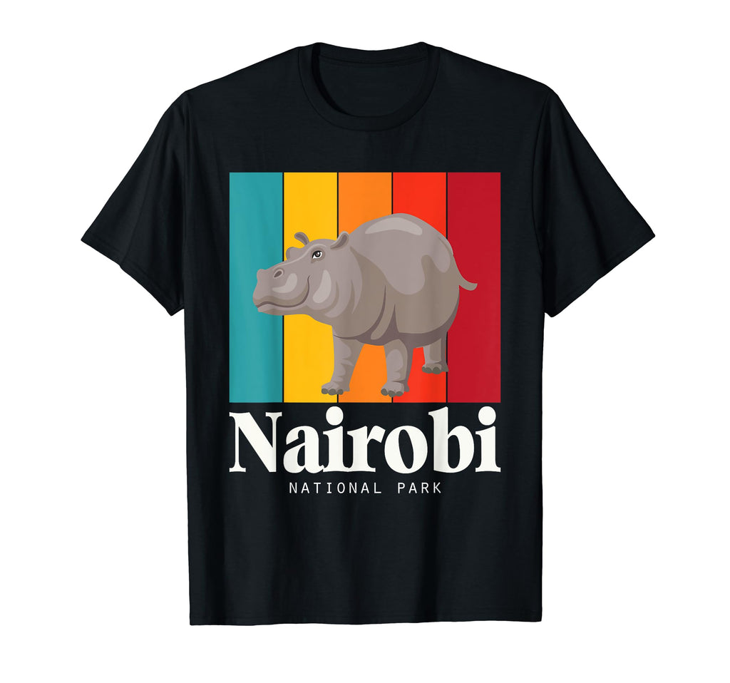 Hippo Nairobi National Park Africa T-Shirt - Fun Novelty Design Unisex - T-Shirt, Sweatshirt, Hoodie