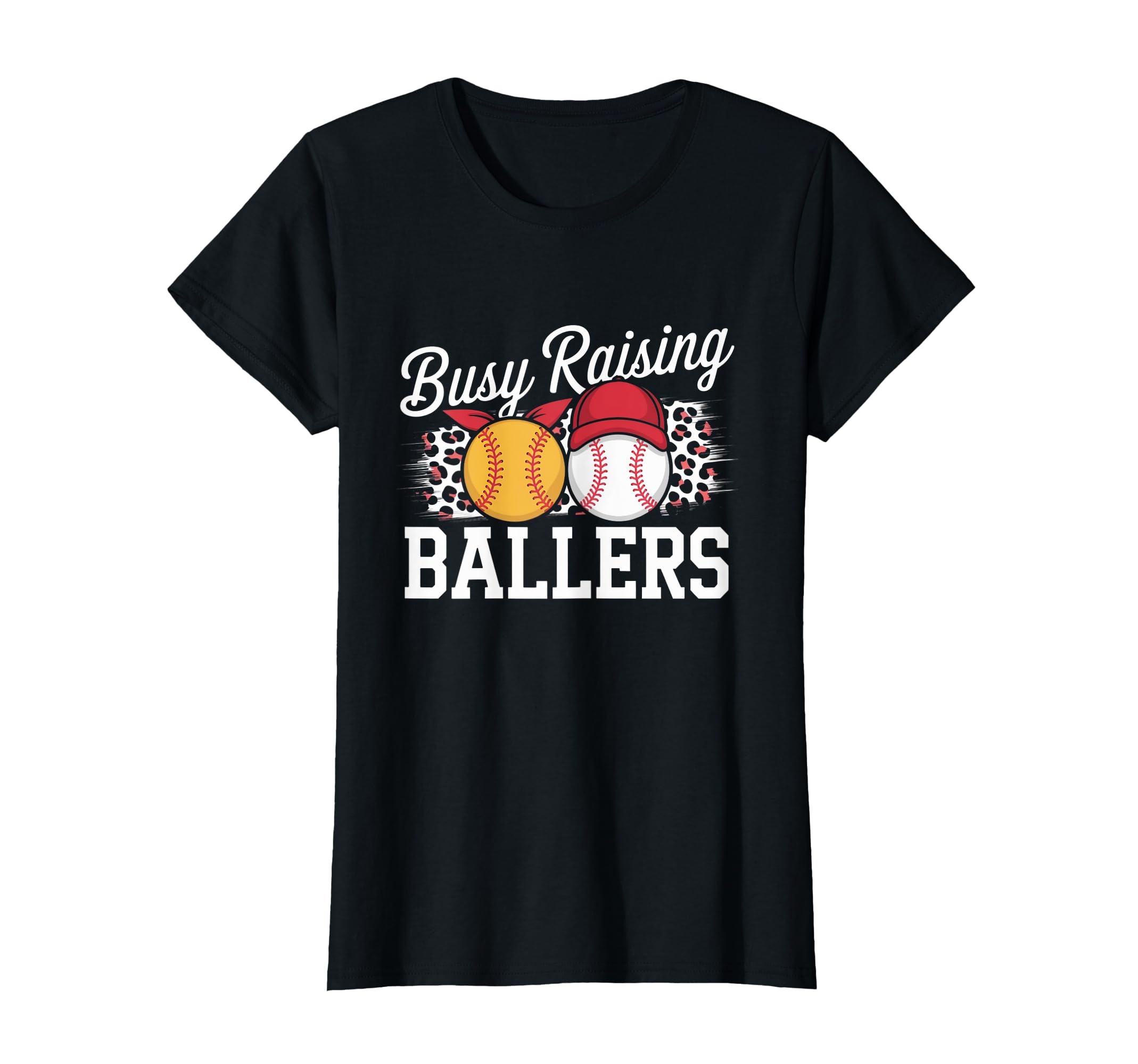 Busy Raising Ballers Leopard Baseball T-Shirt - Trendy Graphic Men Women - T-Shirt, Sweatshirt, Hoodie