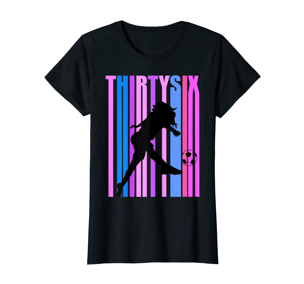 Womens 36Th Soccer Birthday Goals Score T-Shirt - Minimalist Print Unisex - T-Shirt, Sweatshirt, Hoodie