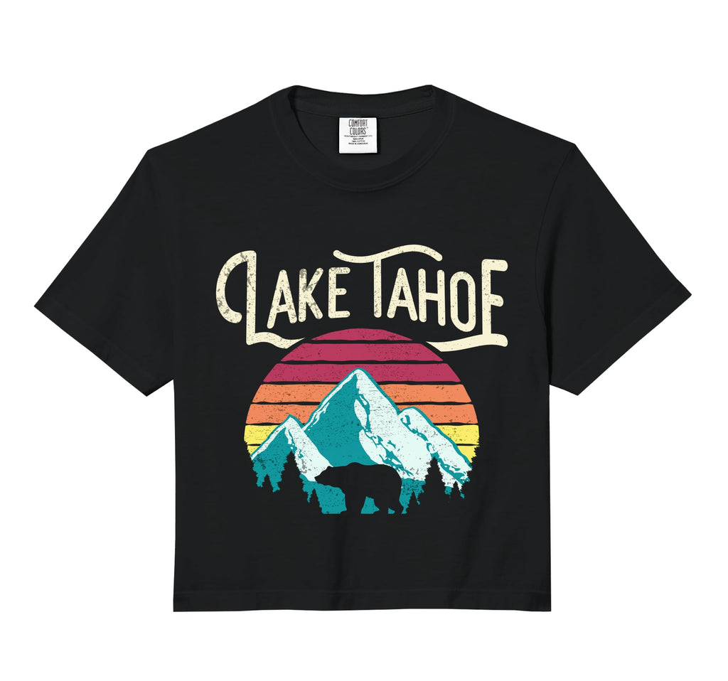 Lake Tahoe Mountain Bear California Hoodie - Aesthetic Graphic Unisex - T-Shirt, Sweatshirt, Hoodie