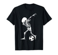 Dabbing Skeleton Soccer Funny Halloween T-Shirt - Minimalist Print Unisex - T-Shirt, Sweatshirt, Hoodie