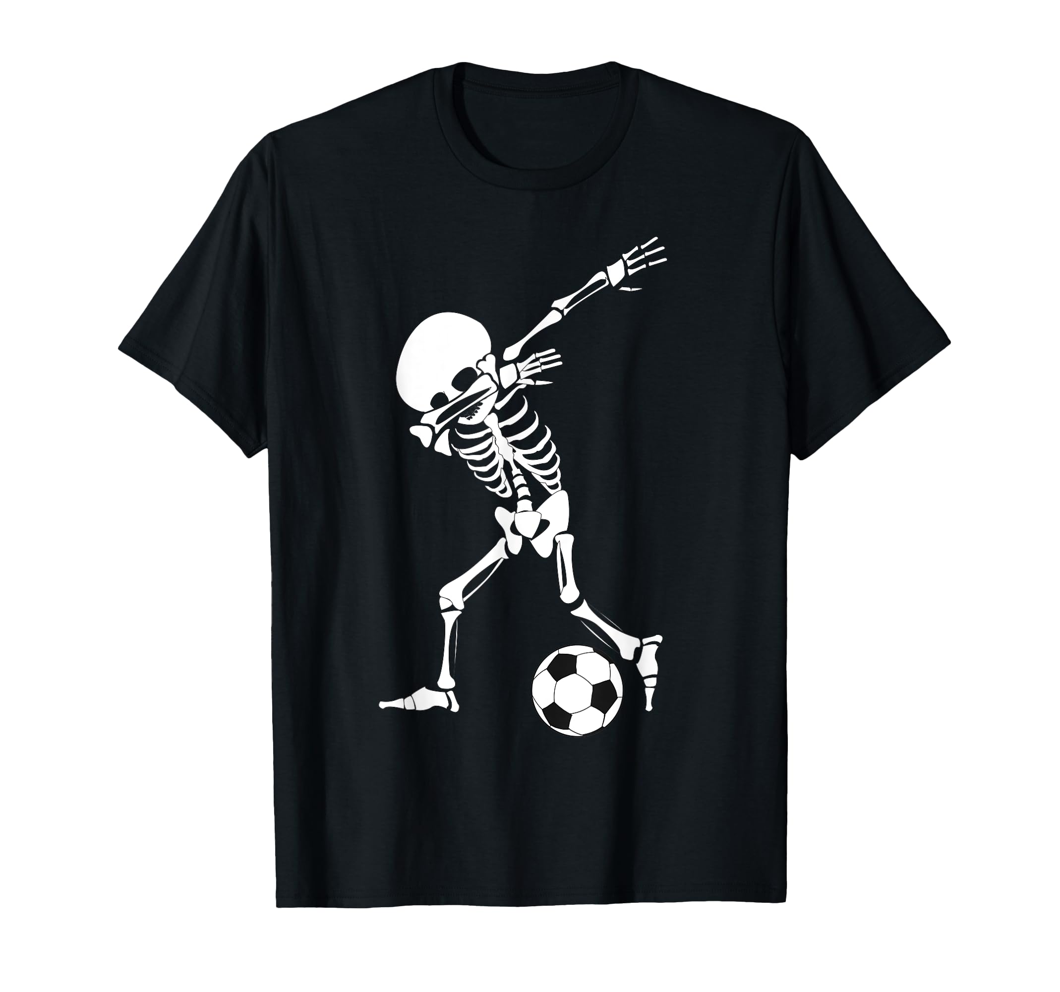 Dabbing Skeleton Soccer Funny Halloween T-Shirt - Minimalist Print Unisex - T-Shirt, Sweatshirt, Hoodie