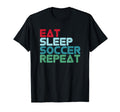 Football Football Player Eat Sleep T-Shirt - Graphic Print Men Women - T-Shirt, Sweatshirt, Hoodie
