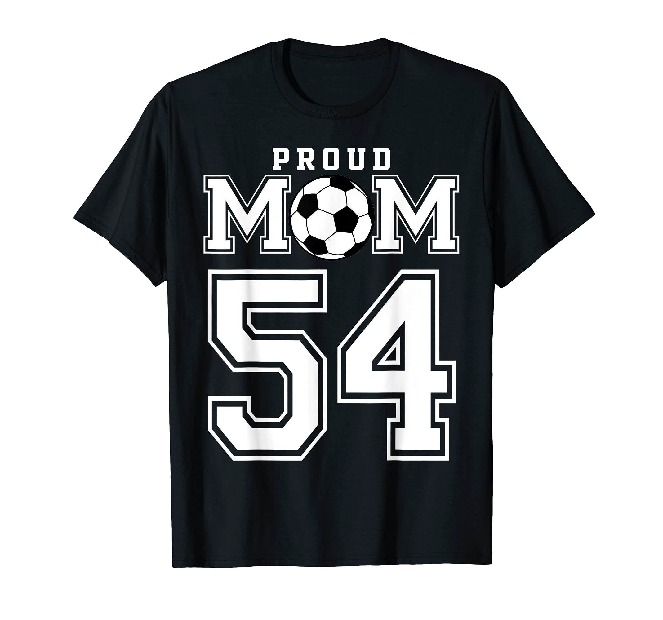 Number 54 Custom Proud Soccer Futbol T-Shirt - Minimalist Print Men Women - T-Shirt, Sweatshirt, Hoodie