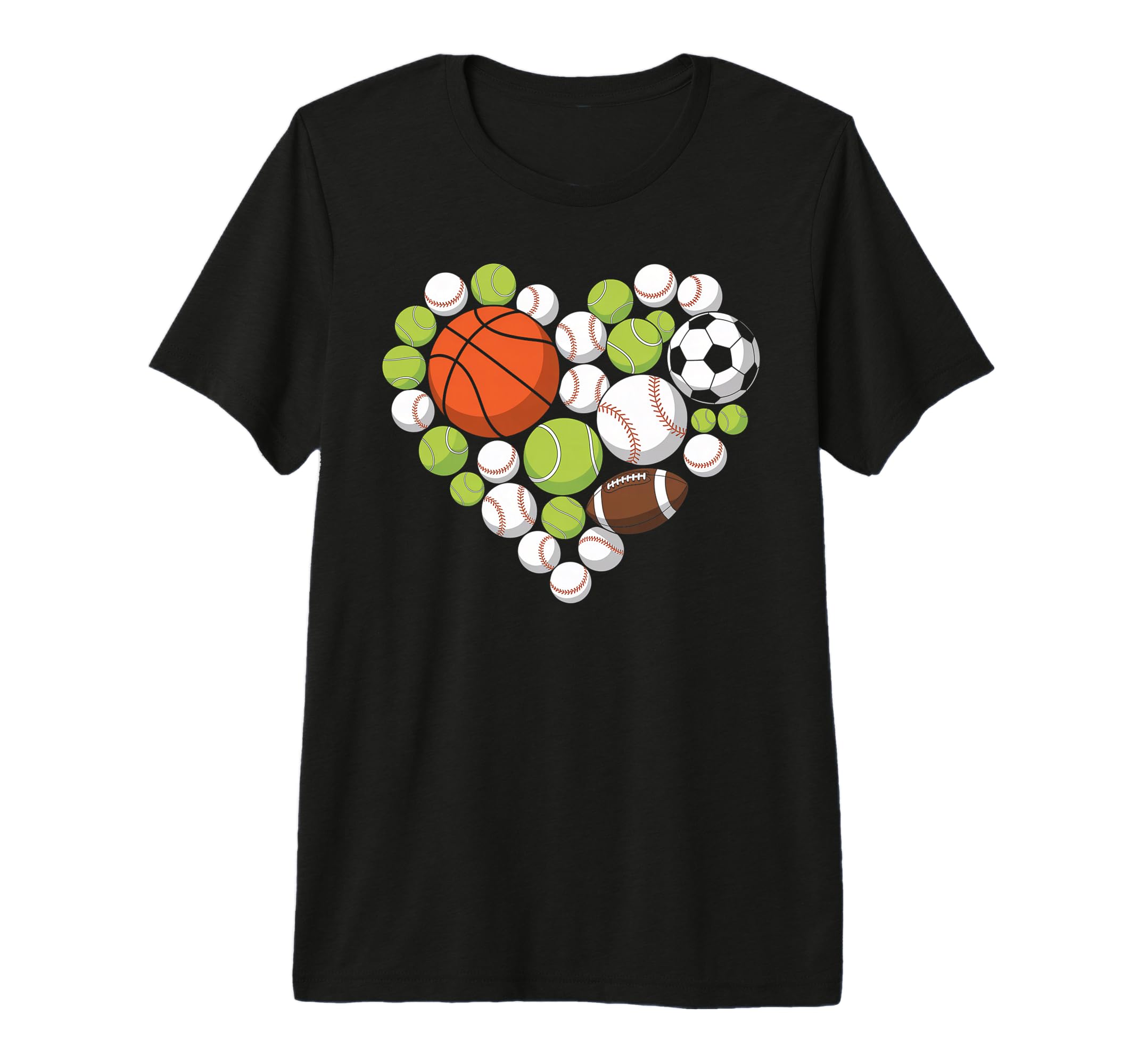 I Love Sports Basketball Football Sports T-Shirt - Unique Graphic Unisex - T-Shirt, Sweatshirt, Hoodie
