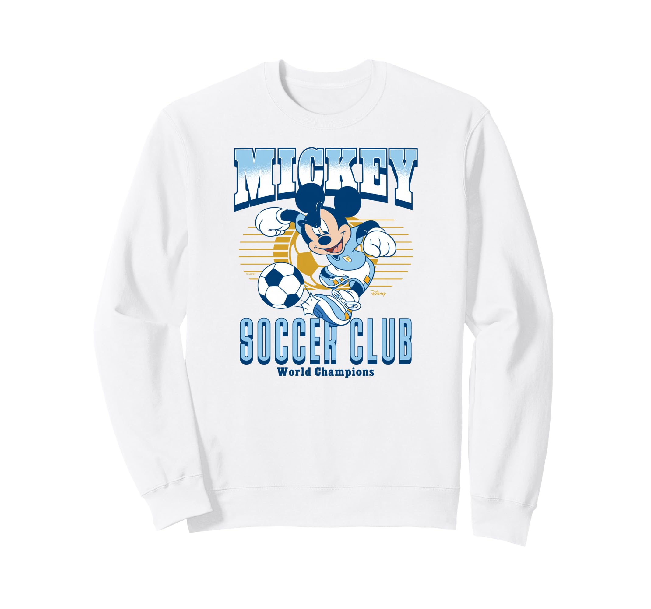 Mickey Mouse Soccer Club World Sweatshirt - Novelty Apparel for Adults - T-Shirt, Sweatshirt, Hoodie