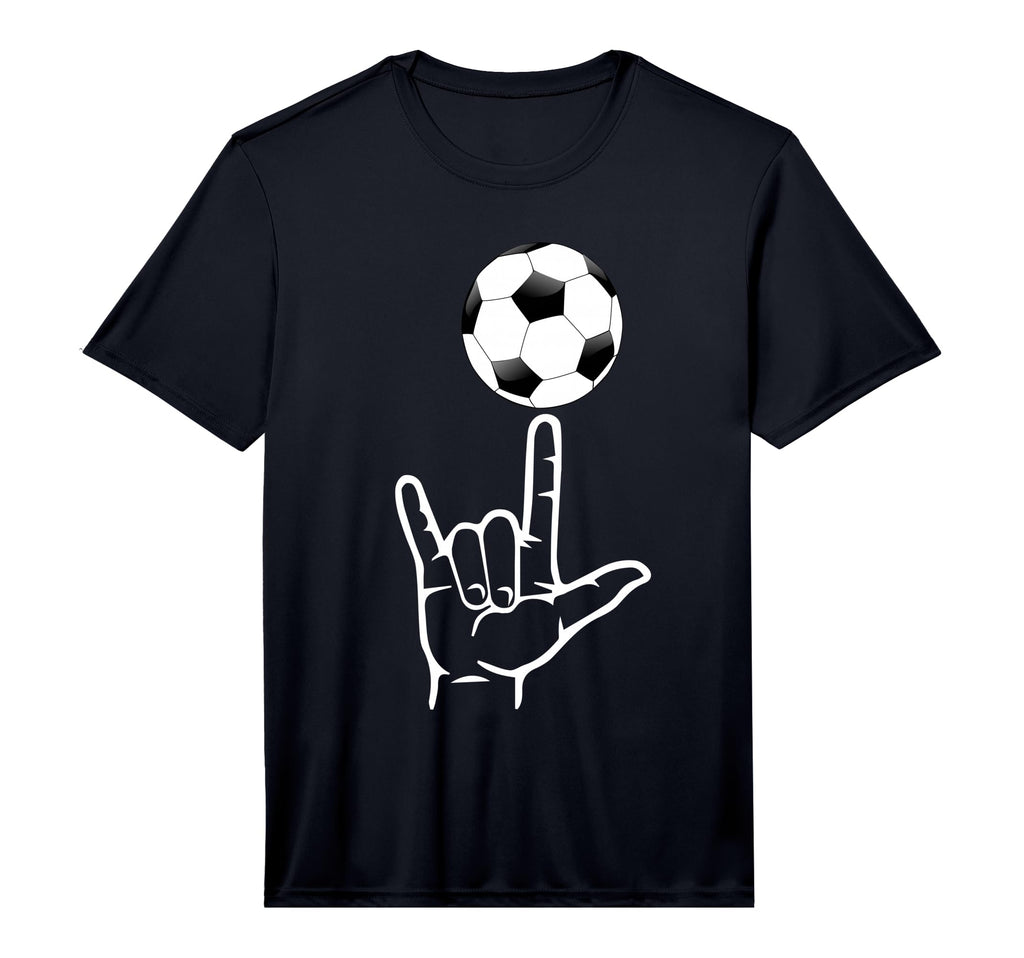 Asl Sign Language Soccer Player Deaf T-Shirt - Unique Graphic Men Women - T-Shirt, Sweatshirt, Hoodie