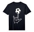 Asl Sign Language Soccer Player Deaf T-Shirt - Unique Graphic Men Women - T-Shirt, Sweatshirt, Hoodie