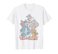Tom And Jerry Pastel Pals Group Shot T-Shirt - Minimalist Print for Adults - T-Shirt, Sweatshirt, Hoodie