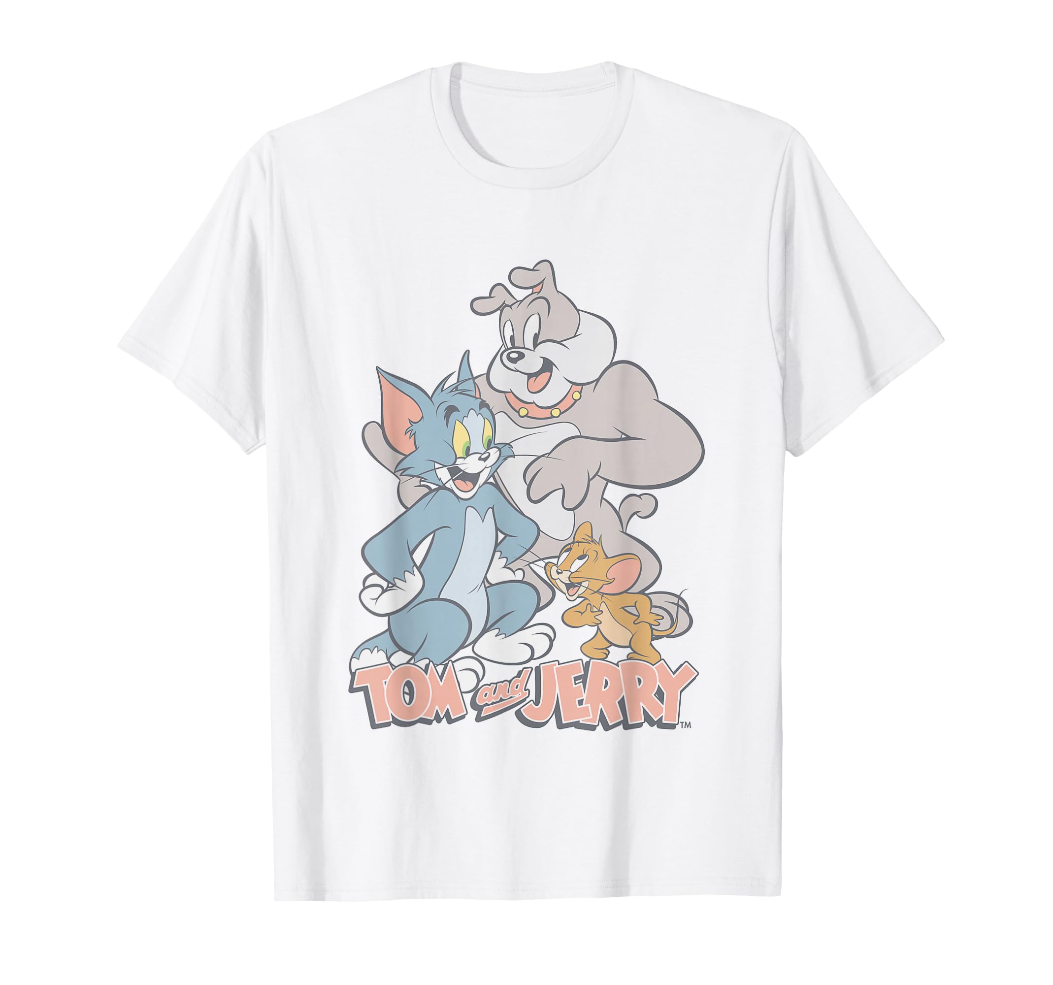 Tom And Jerry Pastel Pals Group Shot T-Shirt - Minimalist Print for Adults - T-Shirt, Sweatshirt, Hoodie