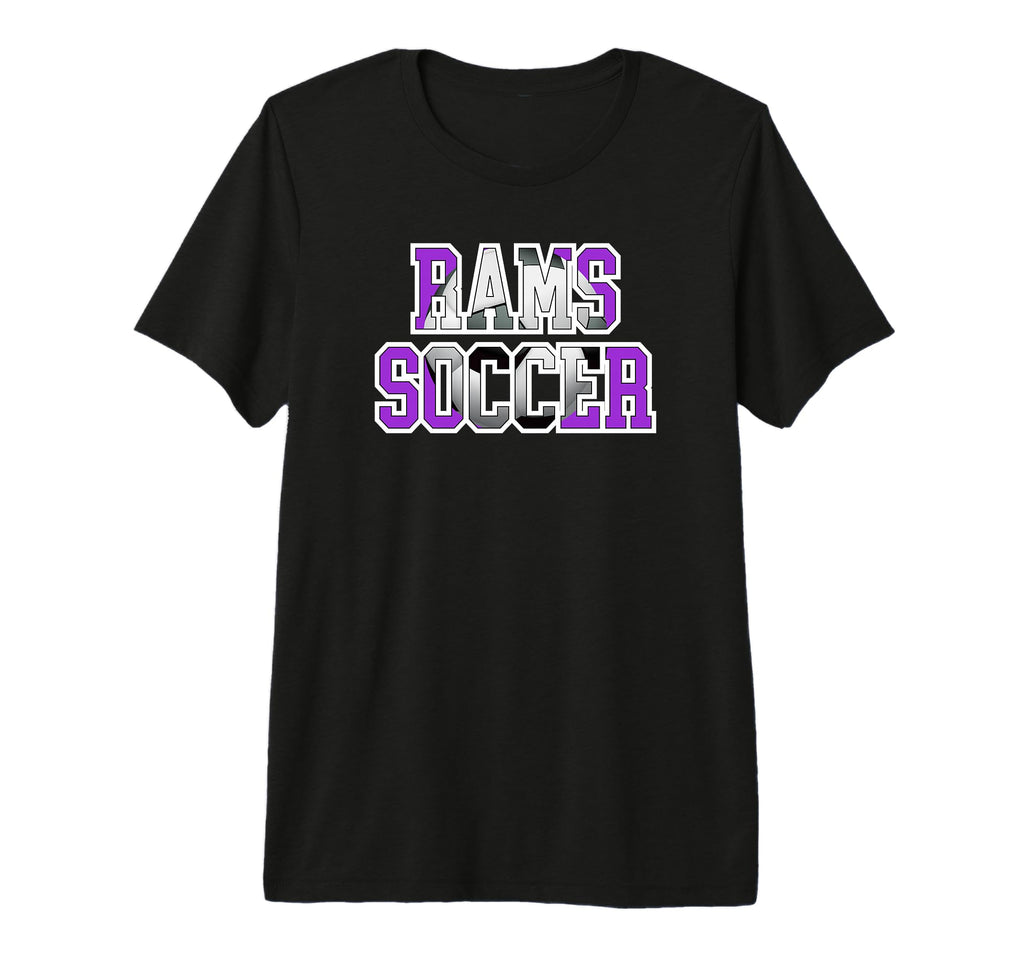 Rams Soccer Mom Game Day Mascot Purple T-Shirt - Custom Art Print Unisex - T-Shirt, Sweatshirt, Hoodie