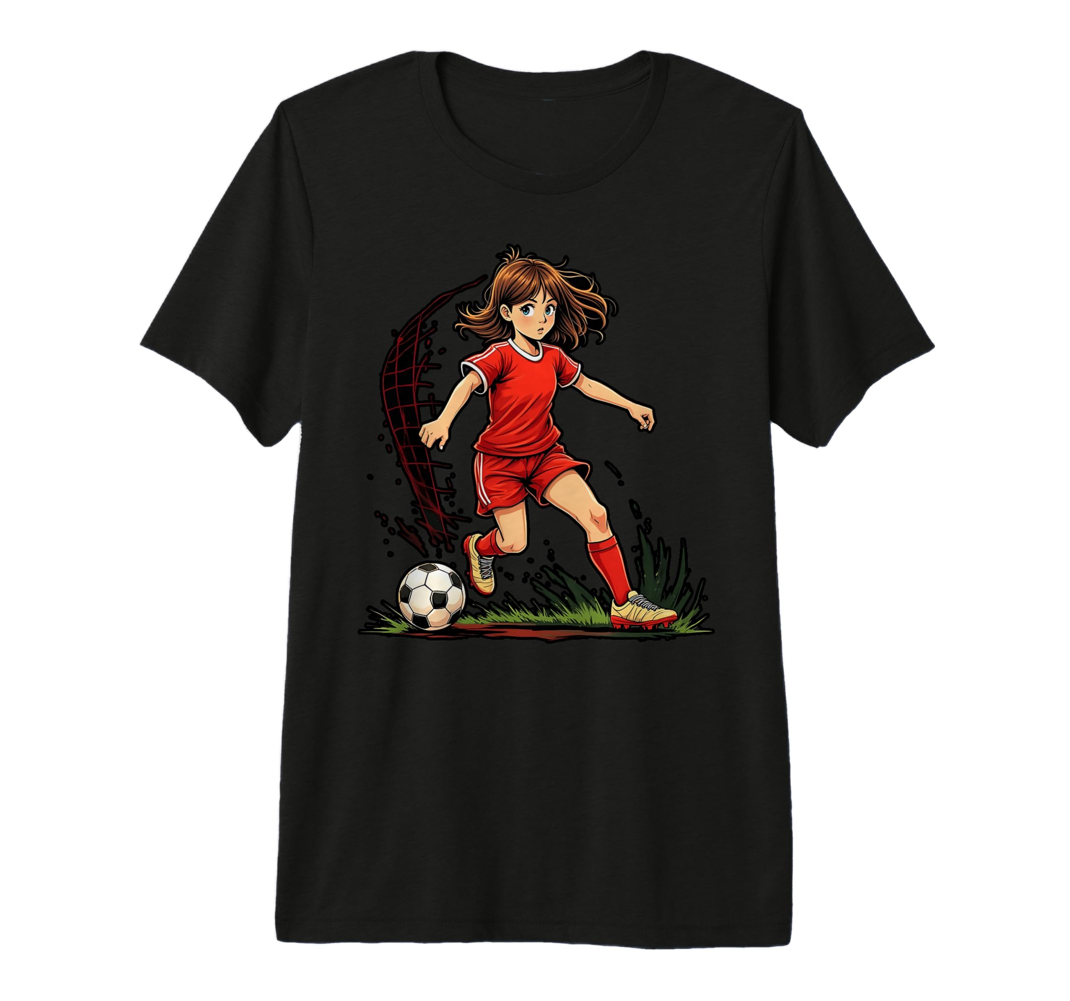Soccer Player Kicking Ball Sports T-Shirt - Fun Novelty Design Men Women - T-Shirt, Sweatshirt, Hoodie