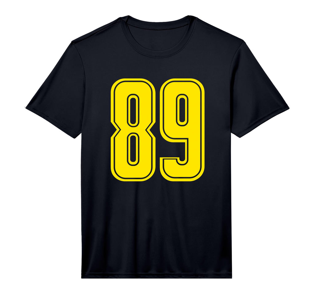 Yellow Sports Team Number 89 T-Shirt - Minimalist Print Men Women - T-Shirt, Sweatshirt, Hoodie