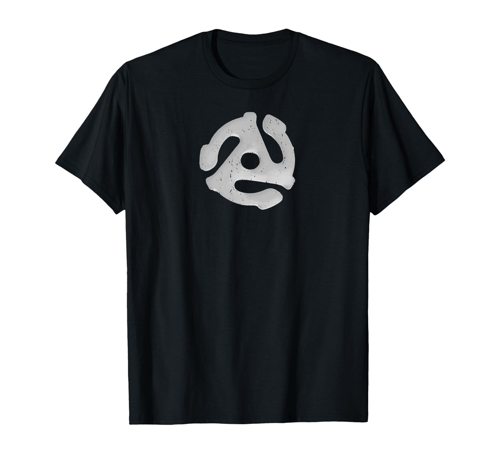 45 Rpm Vinyl Plate Adapter Turntable T-Shirt - Minimalist Print Unisex - T-Shirt, Sweatshirt, Hoodie
