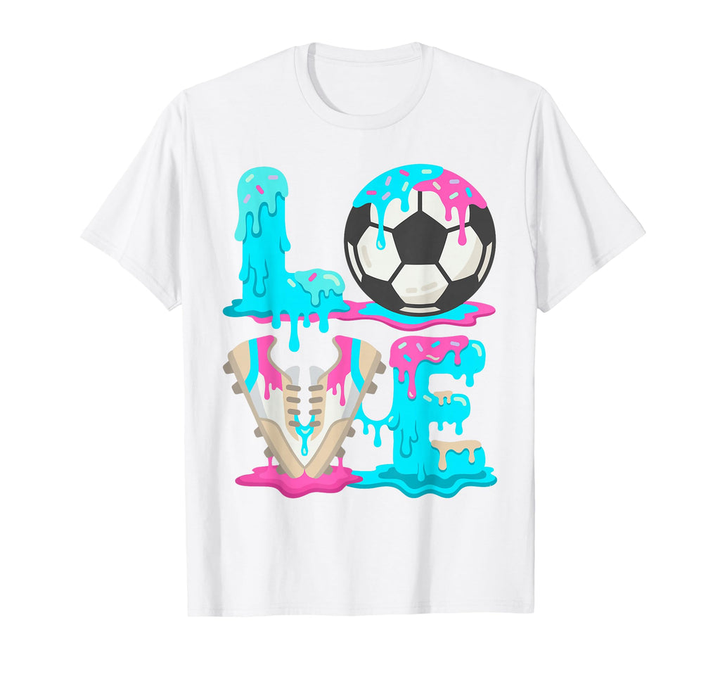 Soccer Love Dripping Ball Cleats T-Shirt - Custom Art Print for Adults - T-Shirt, Sweatshirt, Hoodie