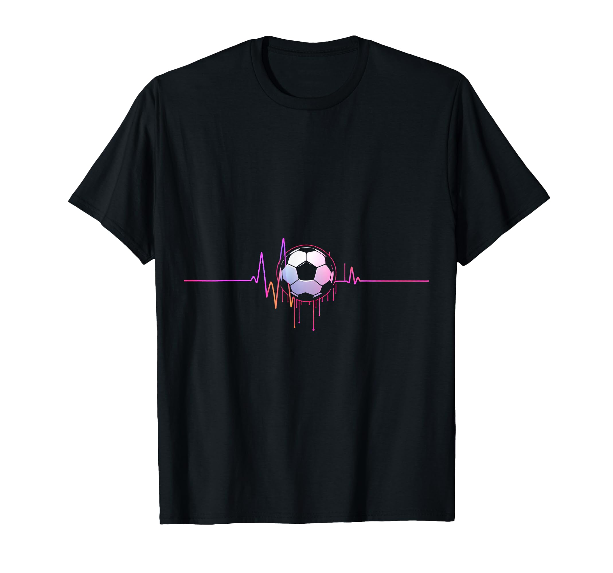 Soccer Heartbeat Minimalist T-Shirt - Graphic Print for Adults - T-Shirt, Sweatshirt, Hoodie