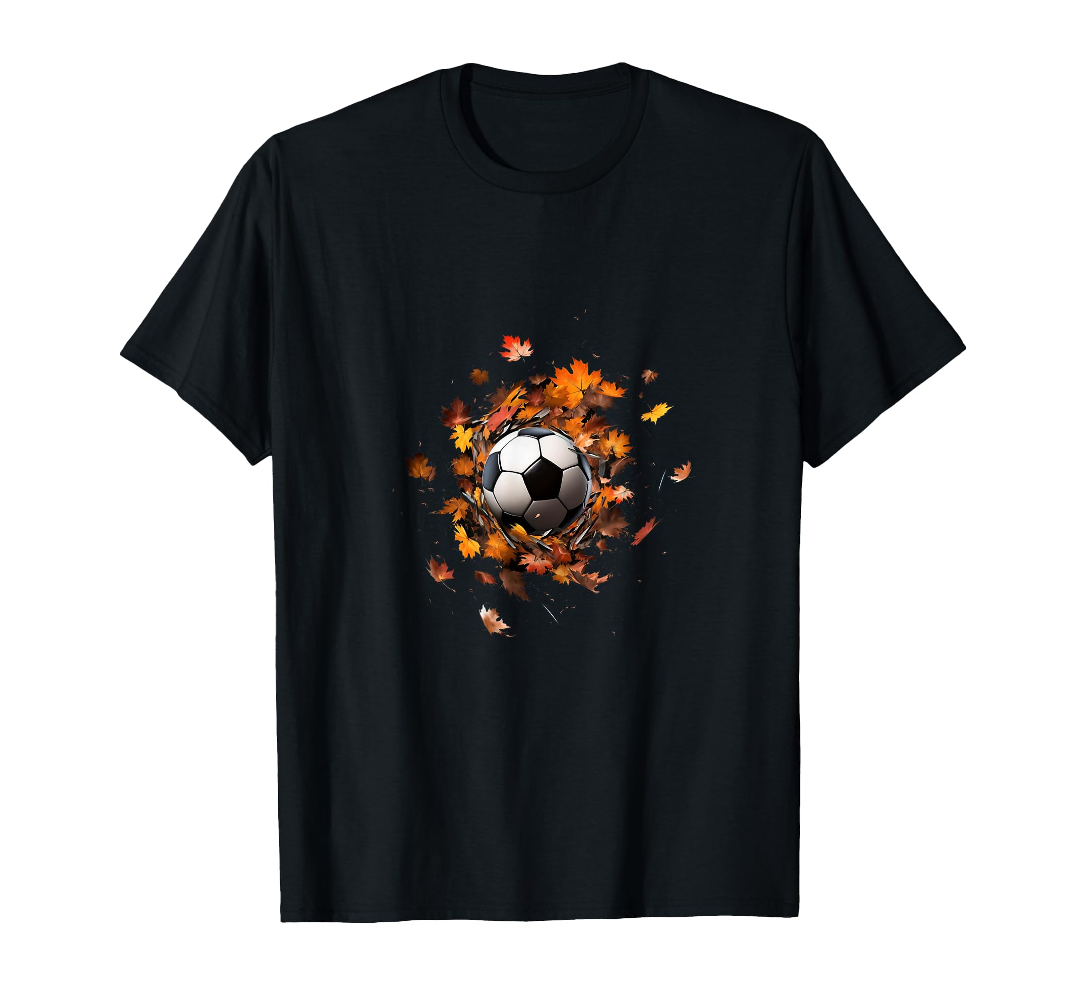 Soccer Autumn Leaves Soccer Player T-Shirt - Streetwear Style Men Women - T-Shirt, Sweatshirt, Hoodie