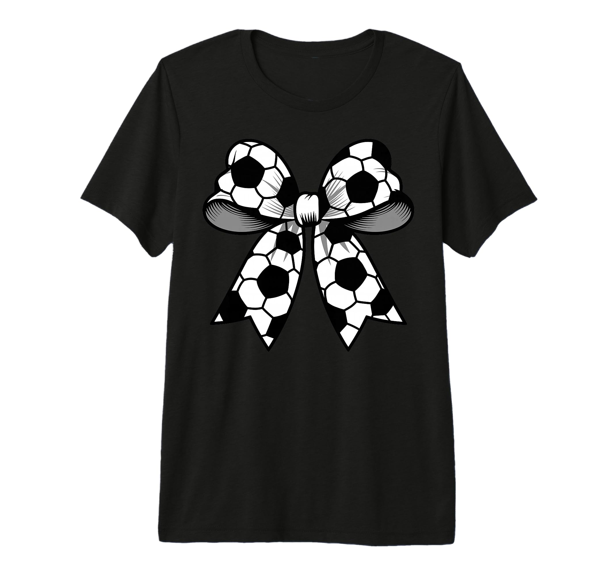 Soccer Coquette Bow Funny Soccer Mom Game T-Shirt - Graphic Print Unisex - T-Shirt, Sweatshirt, Hoodie