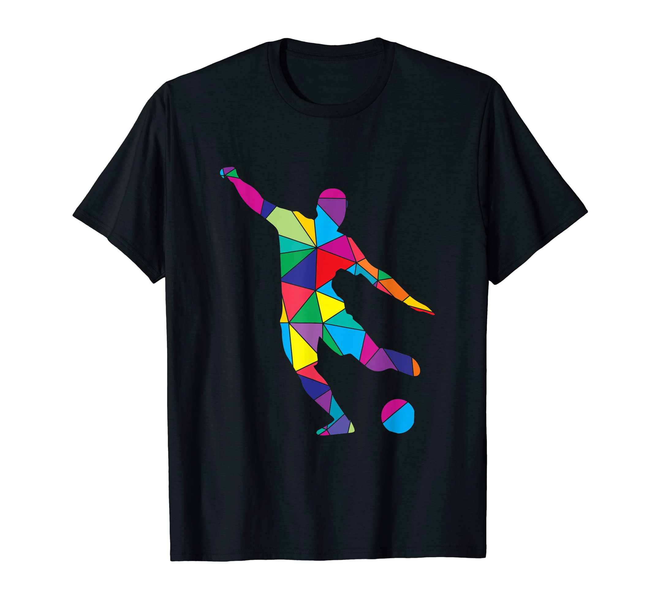 Low Poly Art Goalkeeper Geometric Polygon T-Shirt - Unique Graphic Unisex - T-Shirt, Sweatshirt, Hoodie