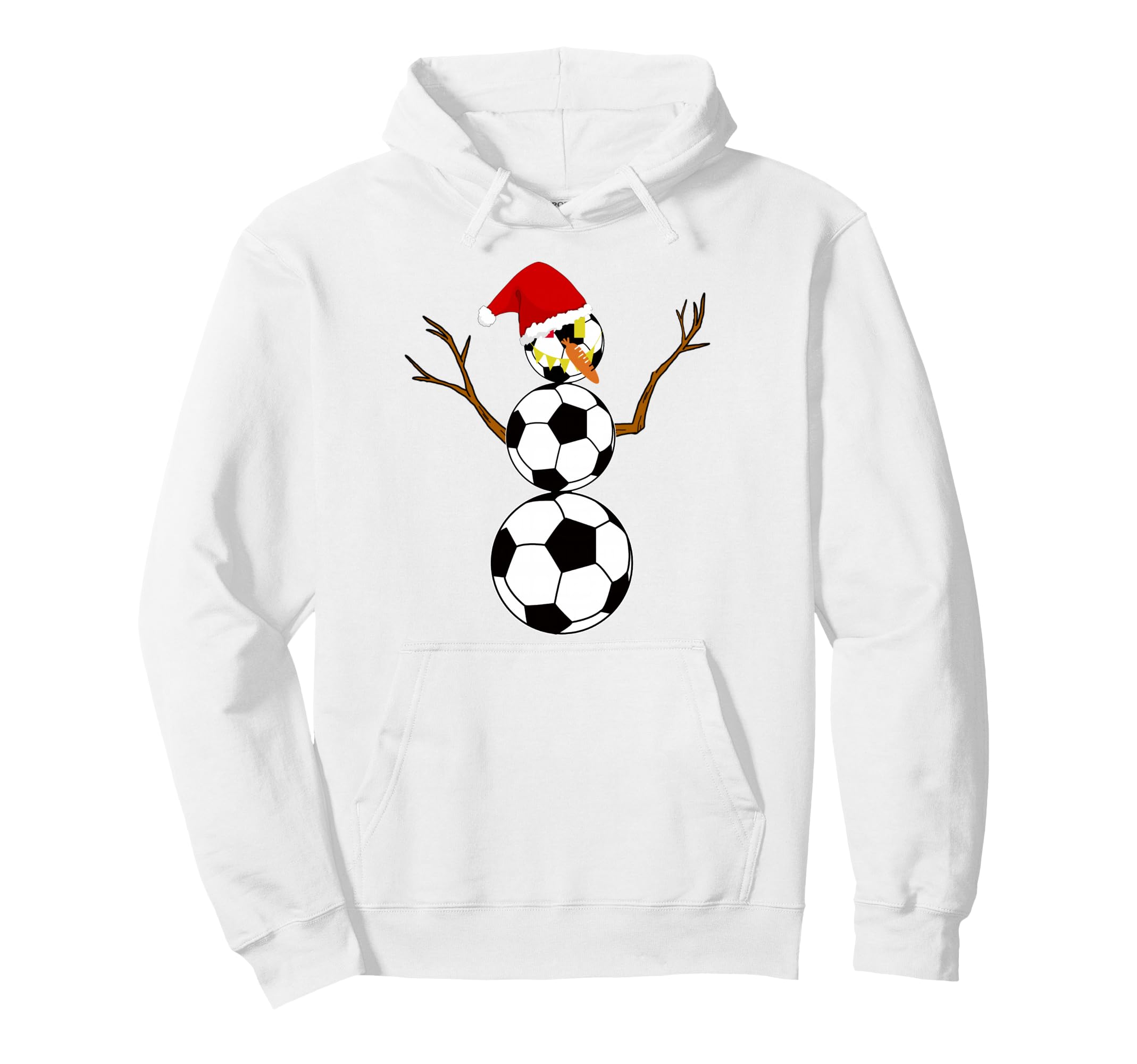 Soccer Coach Referee Soccer Snowman Hoodie - Minimalist Print for Adults - T-Shirt, Sweatshirt, Hoodie