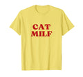 Cat Milf Y2K Aesthetic T-Shirt - Minimalist Print Unisex - T-Shirt, Sweatshirt, Hoodie