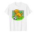 Goalkeeper Puppy Golden Retrievers T-Shirt - Fun Novelty Design Men Women - T-Shirt, Sweatshirt, Hoodie