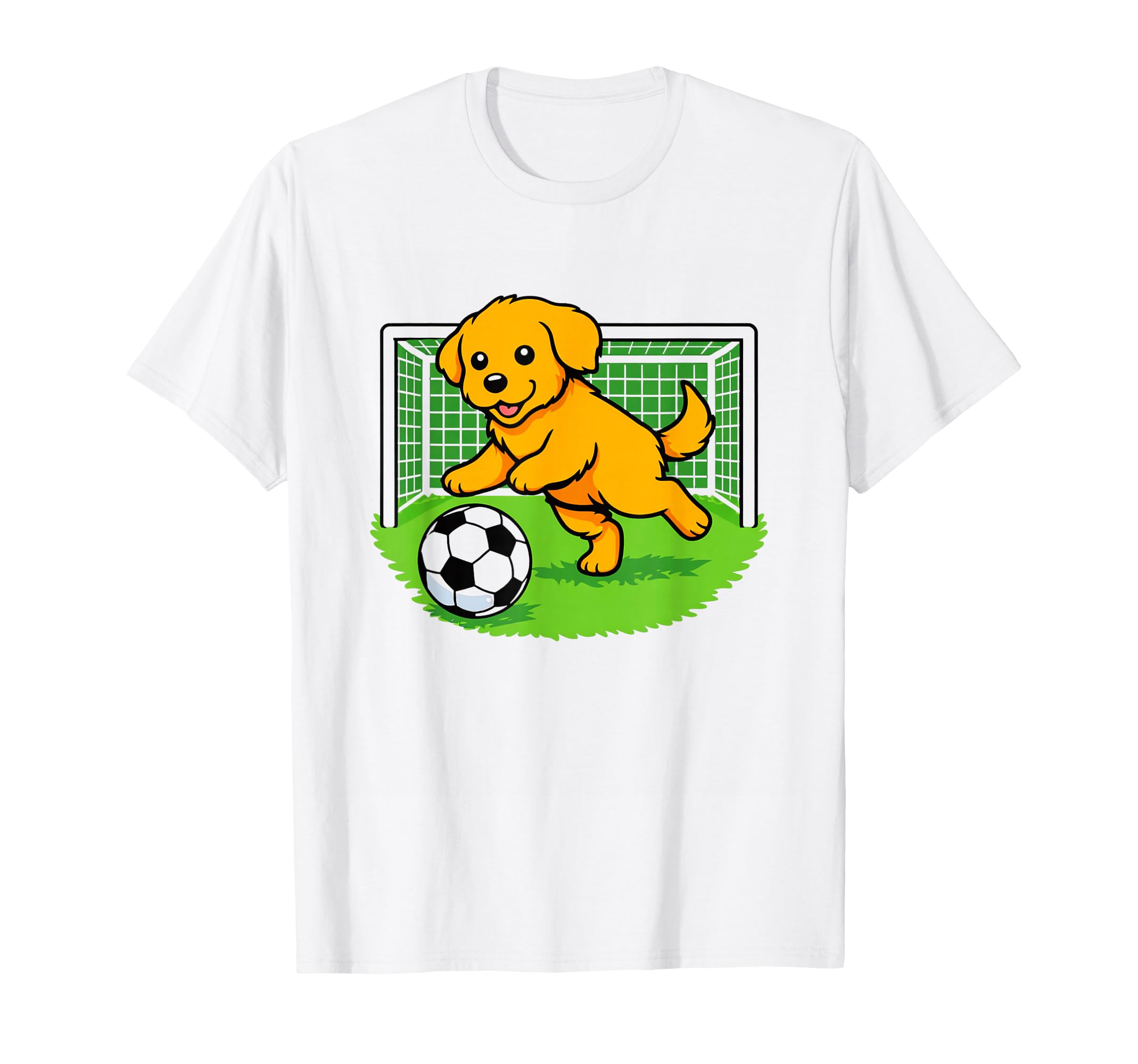 Goalkeeper Puppy Golden Retrievers T-Shirt - Fun Novelty Design Men Women - T-Shirt, Sweatshirt, Hoodie