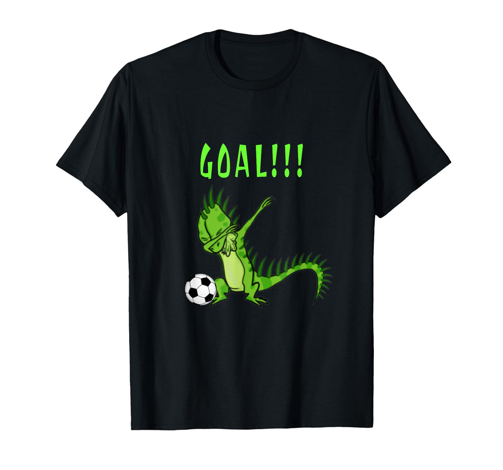 Goal Dabbing Iguana Love Soccer Themed T-Shirt - Graphic Print Unisex - T-Shirt, Sweatshirt, Hoodie