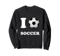 I Love Heart Soccer Ball Futbol Sweatshirt - Custom Art Print Men Women - T-Shirt, Sweatshirt, Hoodie