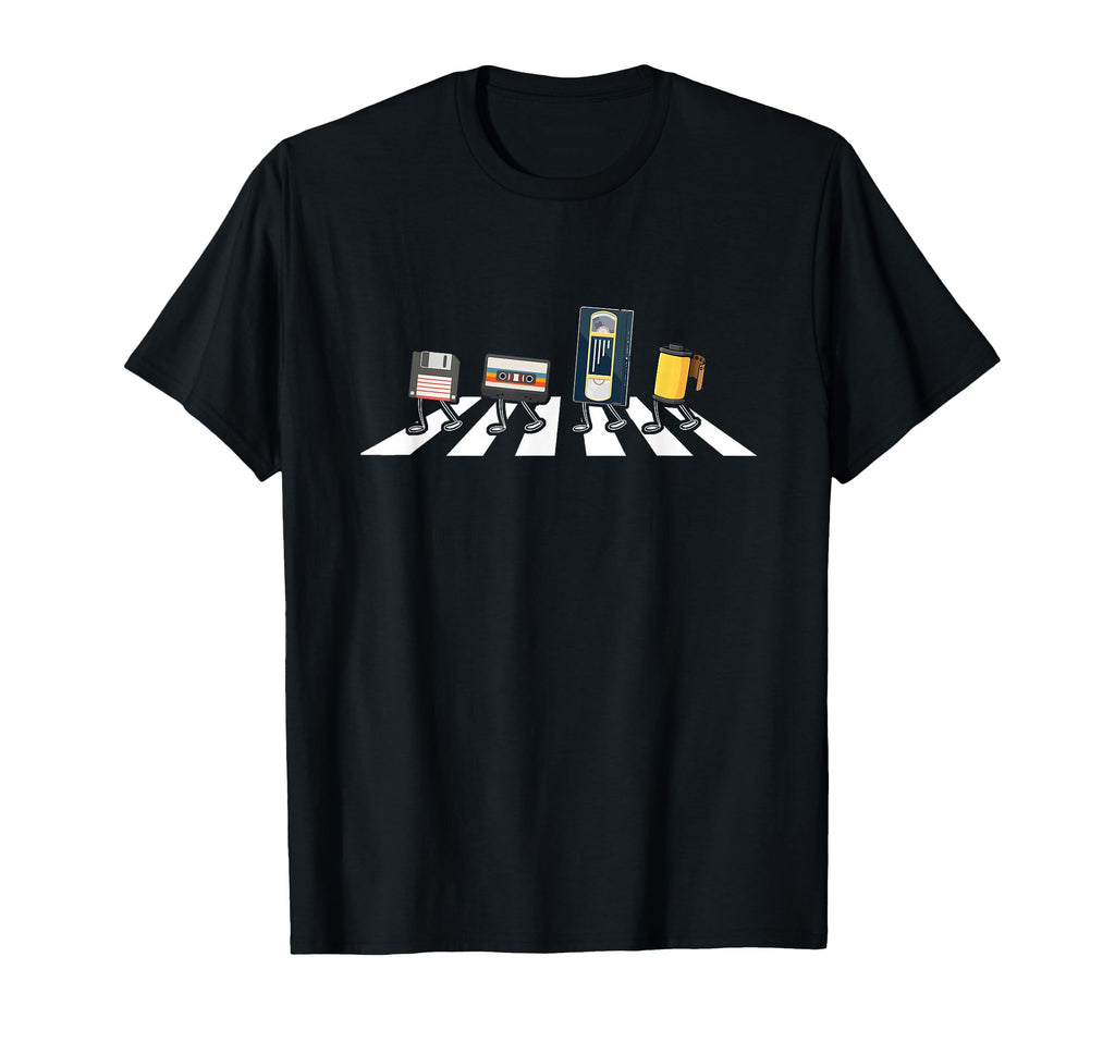 Vhs Cassette Tape Floppy Disc Funny Fans T-Shirt - Graphic Print Unisex - T-Shirt, Sweatshirt, Hoodie