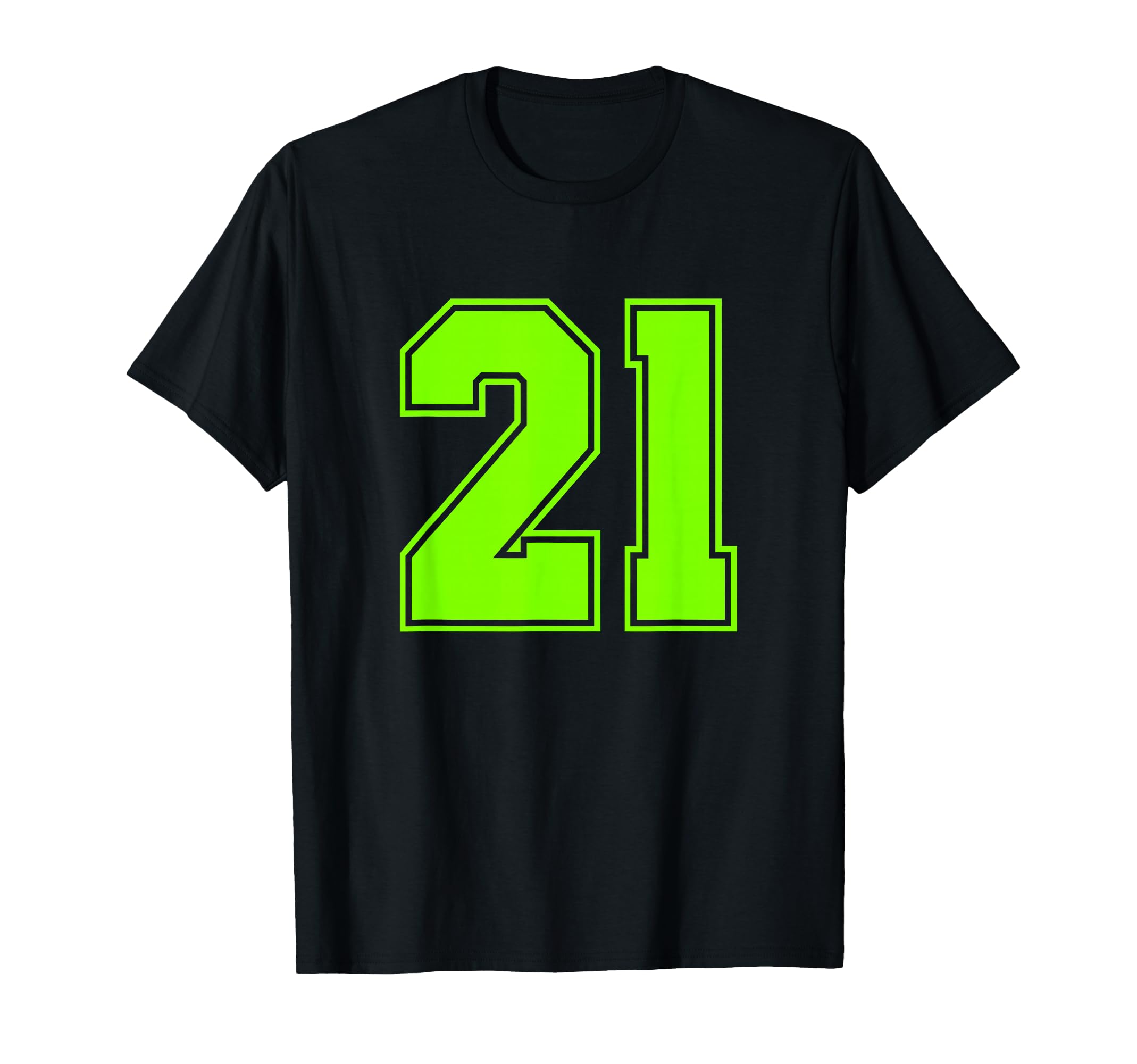 Number 21 Green Sports Team T-Shirt - Casual Everyday Wear Men Women - T-Shirt, Sweatshirt, Hoodie