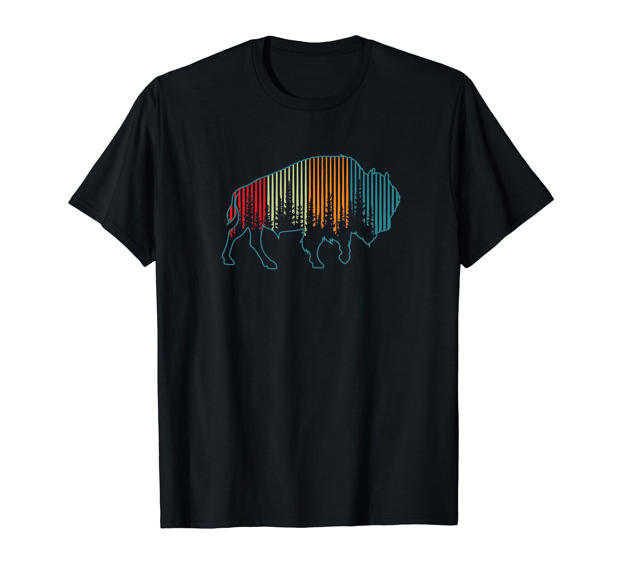 Bison American Buffalo National Park T-Shirt - Custom Art Print Unisex - T-Shirt, Sweatshirt, Hoodie