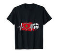 Soccer Pulse Moroccan Flag Heartbeat Fan T-Shirt - Graphic Print for Adults - T-Shirt, Sweatshirt, Hoodie