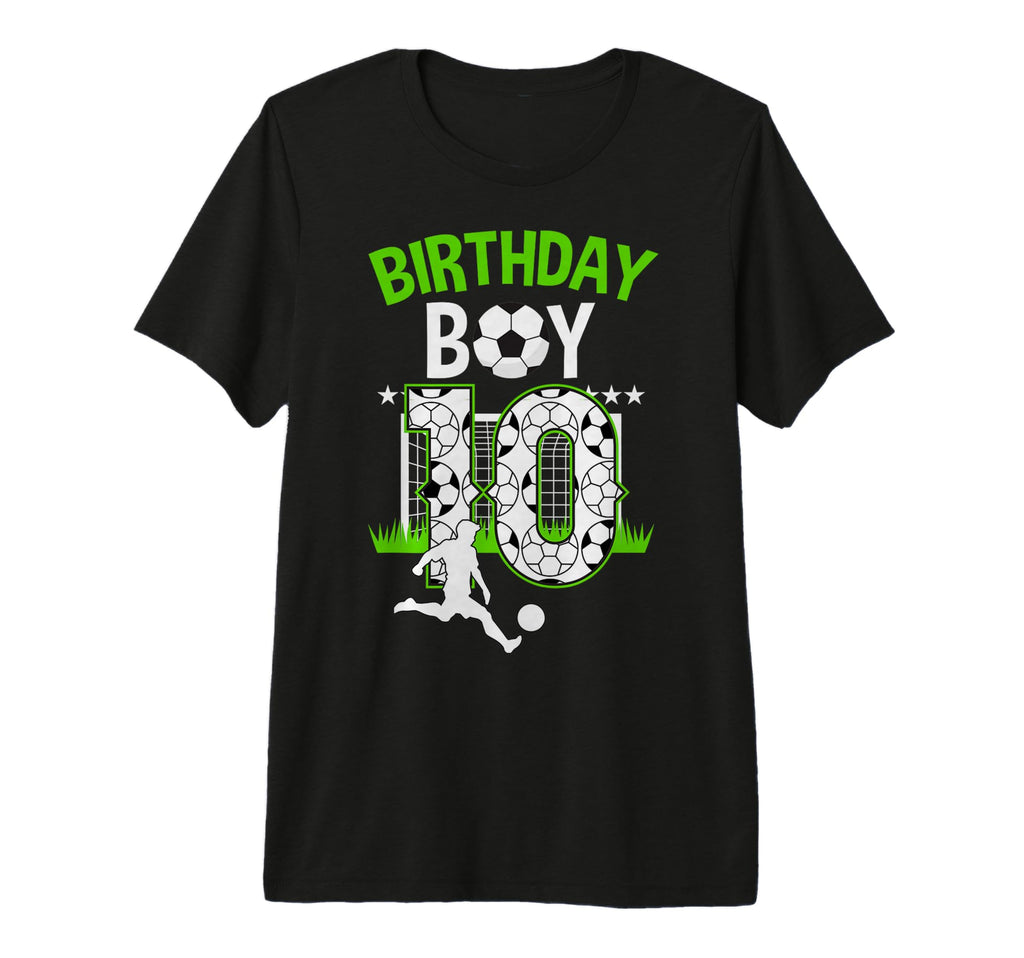 Birthday Soccer 10 Year Old Who T-Shirt - Aesthetic Graphic Men Women - T-Shirt, Sweatshirt, Hoodie