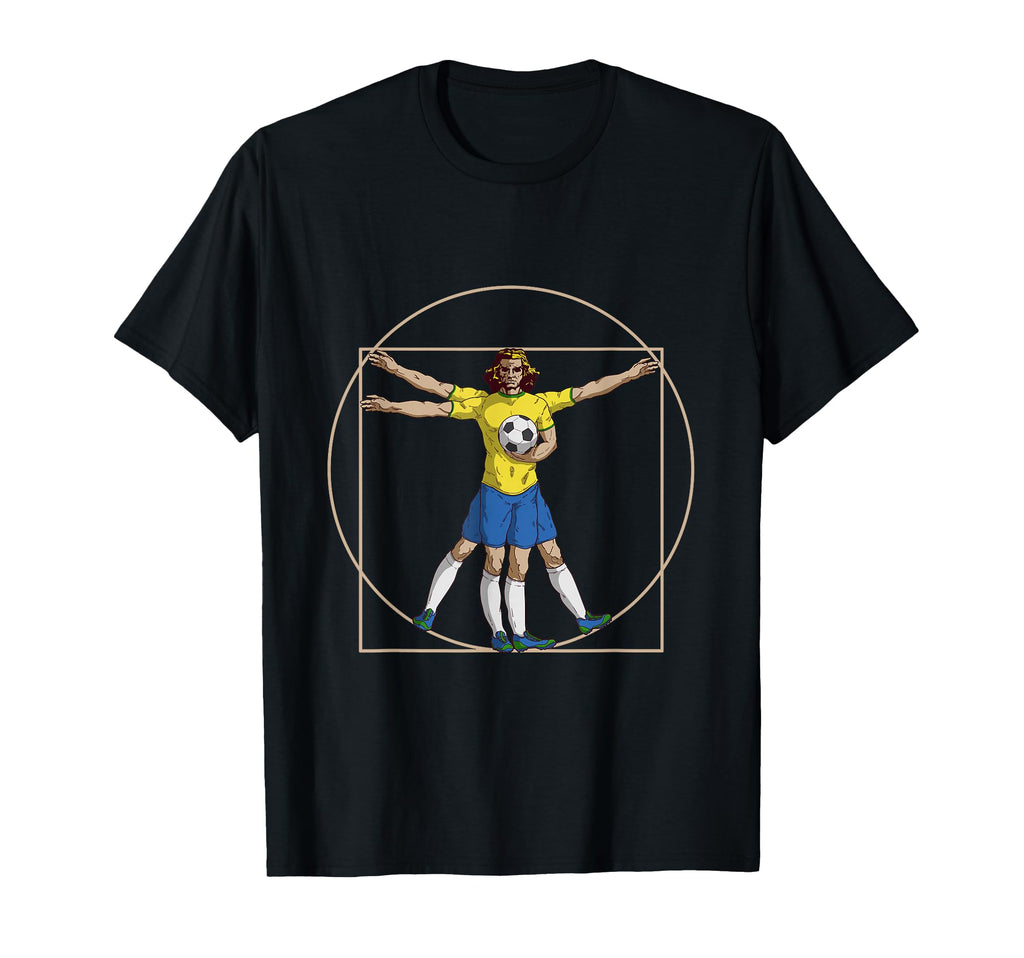 Da Vinci Vitruvian Soccer Player T-Shirt - Fun Novelty Design for Adults - T-Shirt, Sweatshirt, Hoodie