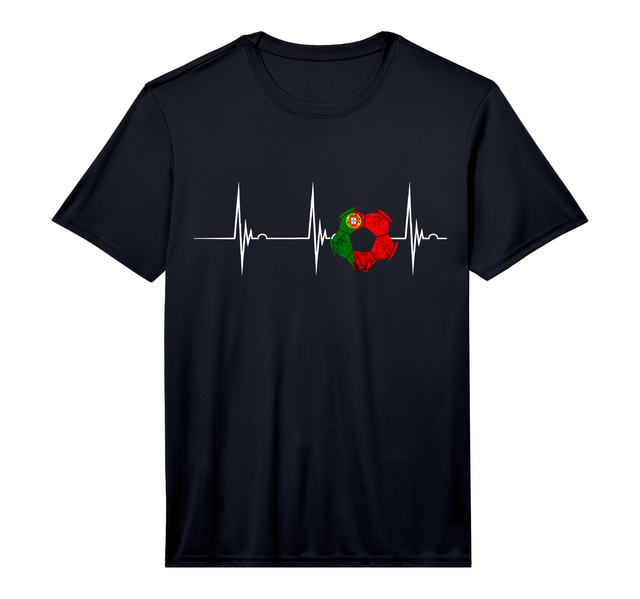 Portugal Soccer Futebol Heartbeat Ekg T-Shirt - Novelty Apparel Unisex - T-Shirt, Sweatshirt, Hoodie
